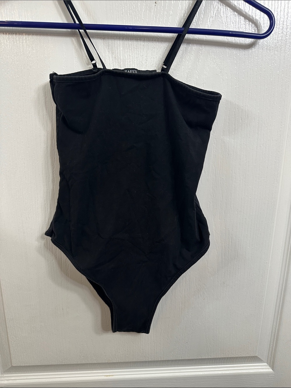 Zaful Black Girls' Spaghetti-Strap One-Piece Bodysuit
